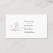 Carte De Visite Illustration moderne Massage Thérapiste voiture d' (Dos)