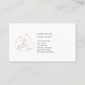 Carte De Visite Illustration moderne Massage Thérapiste voiture d' (Dos)