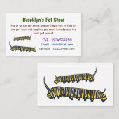 Carte De Visite Illustration Monarch caterpillar (Devant / Derrière)
