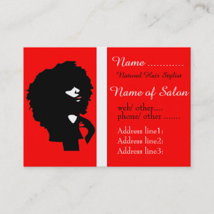 Carte De Visite Illustration naturelle chic de cheveux d'Afro