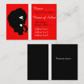 Carte De Visite Illustration naturelle chic de cheveux d'Afro (Devant / Derrière)