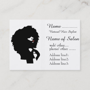 Carte De Visite Illustration naturelle chic de cheveux d'Afro