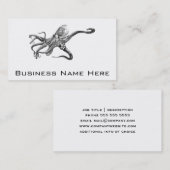 Carte De Visite Illustration noire et blanche de poulpe (Devant / Derrière)