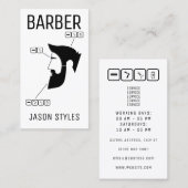 Carte De Visite Illustration noire professionnelle moderne  (Devant / Derrière)