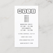 Carte De Visite Illustration noire professionnelle moderne  (Dos)