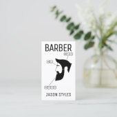 Carte De Visite Illustration noire professionnelle moderne  (Debout devant)