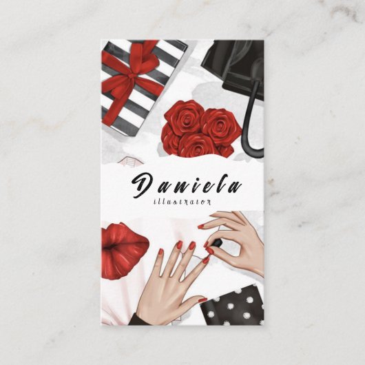 Carte De Visite Illustration numérique Illustrateur logo d'art (Devant)