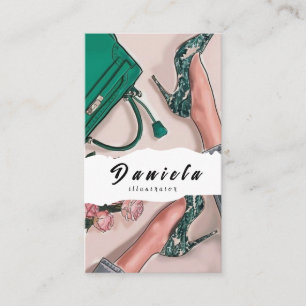 Carte De Visite Illustration numérique Illustrateur logo d'art