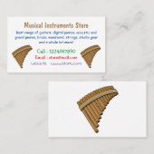 Carte De Visite Illustration Pan flûte / panpipes (Devant / Derrière)