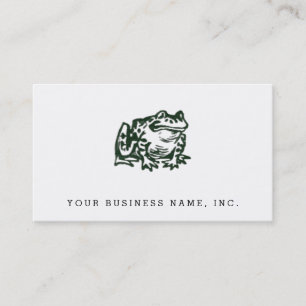 Carte De Visite Illustration Professionnelle de Crapaud par Nature