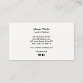 Carte De Visite Illustration Psychic Medium Tarot Card Reader (Dos)