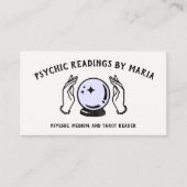 Carte De Visite Illustration Psychic Medium Tarot Card Reader (Devant)