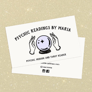 Carte De Visite Illustration Psychic Medium Tarot Card Reader