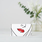 Carte De Visite Illustration Red Lipstick (Debout devant)