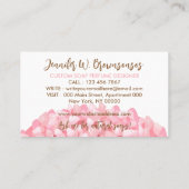 Carte De Visite Illustration rose Fabricant de savon artisanal art (Dos)