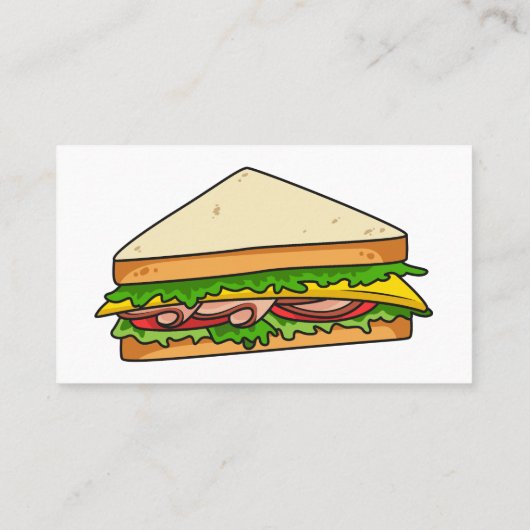 Carte De Visite Illustration Sandwich (Dos)