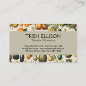 Carte De Visite Illustration scientifique végétale des fruits (Dos)