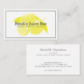 Carte De Visite Illustration sérigraphie citrons jaune/blanc (Devant / Derrière)