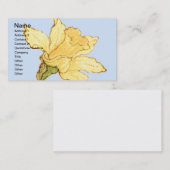 Carte De Visite Illustration simple de jonquille par Kate (Devant / Derrière)