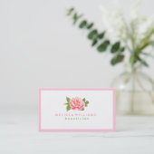 Carte De Visite Illustration simple et élégante de Rose simple ros (Debout devant)