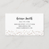 Carte De Visite Illustration simple moderne des éclats de cils (Dos)