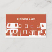 Carte De Visite Illustration unique de bâtiment de construction (Devant)