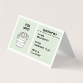 Carte De Visite Illustration verte Lave Panier Rendez-vous (Devant)