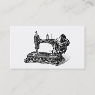 Carte De Visite Illustration vintage de machine à coudre de 1800s