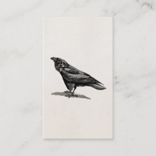Carte De Visite Illustration vintage d'oiseau de merle de