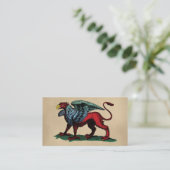 Carte De Visite Illustration Vintage Griffin (Debout devant)