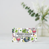 Carte De Visite Illustrations Arrière - plan des boissons santé (Debout devant)