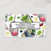Carte De Visite Illustrations Arrière - plan des boissons santé (Dos)