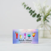 Carte De Visite Illustrations de boissons mixtes | Pastel Foil (Debout devant)