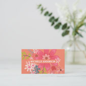Carte De Visite Illustrations de fleurs (Debout devant)