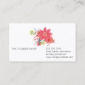 Carte De Visite Illustrations de fleurs (Dos)