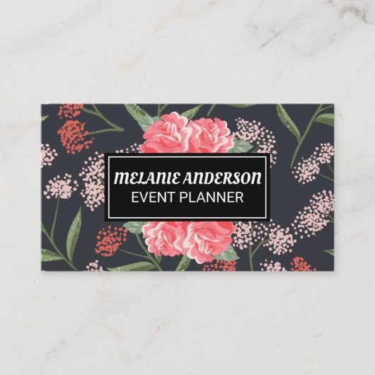 Carte De Visite Illustrations de fleurs naturelles (Devant)