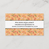 Carte De Visite Illustrations de fleurs naturelles (Dos)