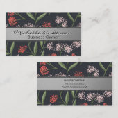 Carte De Visite Illustrations de fleurs naturelles (Devant / Derrière)
