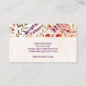 Carte De Visite Illustrations de fleurs naturelles (Dos)