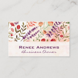 Carte De Visite Illustrations de fleurs naturelles