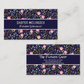 Carte De Visite Illustrations de fleurs naturelles (Devant / Derrière)