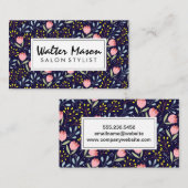 Carte De Visite Illustrations de fleurs naturelles (Devant / Derrière)