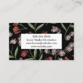 Carte De Visite Illustrations de fleurs naturelles (Dos)