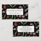 Carte De Visite Illustrations de fleurs naturelles (Devant / Derrière)