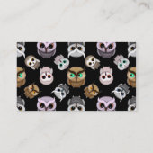 Carte De Visite Illustrations de la chouette sur l'Arrière - plan  (Dos)