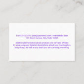 Carte De Visite Illustrations de nettoyage des fournitures (Dos)