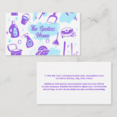 Carte De Visite Illustrations de nettoyage des fournitures (Devant / Derrière)