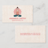 Carte De Visite Illustrations De Pose De Yoga | Méditation (Devant / Derrière)