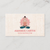 Carte De Visite Illustrations De Pose De Yoga | Méditation (Devant)