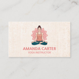 Carte De Visite Illustrations De Pose De Yoga   Méditation